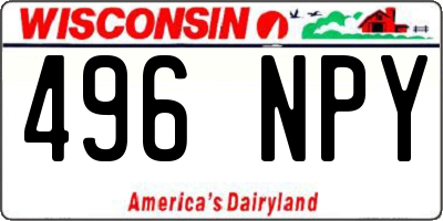 WI license plate 496NPY