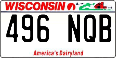 WI license plate 496NQB