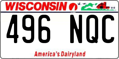 WI license plate 496NQC