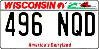 WI license plate 496NQD