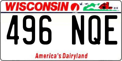 WI license plate 496NQE
