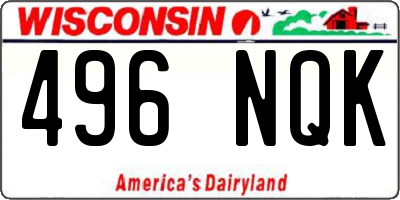 WI license plate 496NQK