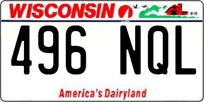 WI license plate 496NQL