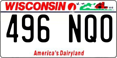 WI license plate 496NQO