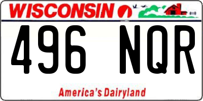 WI license plate 496NQR