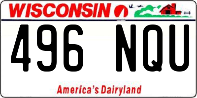 WI license plate 496NQU