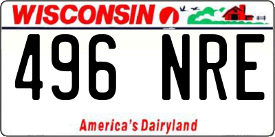 WI license plate 496NRE