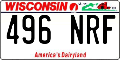 WI license plate 496NRF
