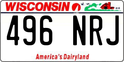 WI license plate 496NRJ