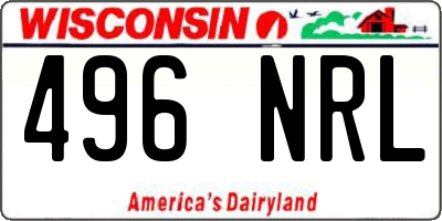 WI license plate 496NRL