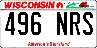 WI license plate 496NRS