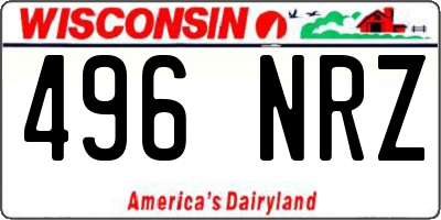 WI license plate 496NRZ