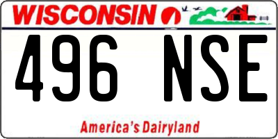 WI license plate 496NSE
