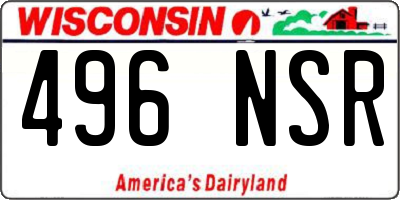 WI license plate 496NSR