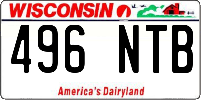 WI license plate 496NTB