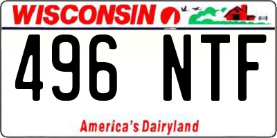WI license plate 496NTF