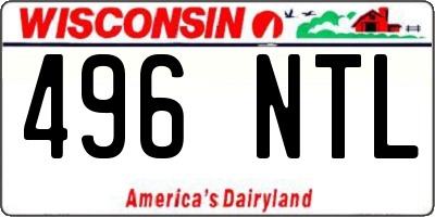 WI license plate 496NTL