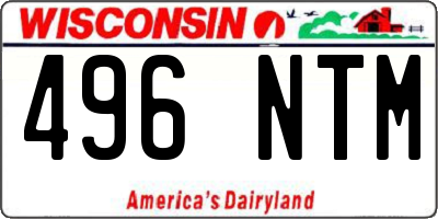 WI license plate 496NTM