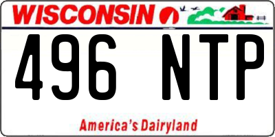 WI license plate 496NTP