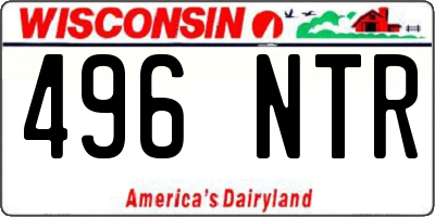 WI license plate 496NTR