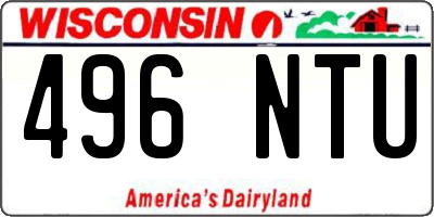WI license plate 496NTU