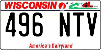 WI license plate 496NTV