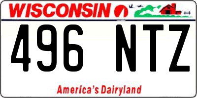 WI license plate 496NTZ