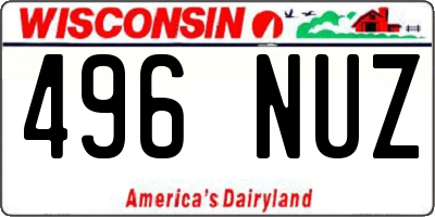 WI license plate 496NUZ