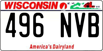 WI license plate 496NVB