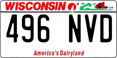 WI license plate 496NVD