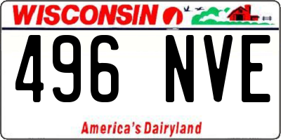 WI license plate 496NVE