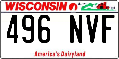 WI license plate 496NVF