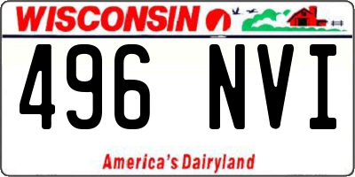 WI license plate 496NVI