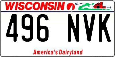 WI license plate 496NVK
