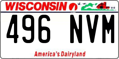 WI license plate 496NVM
