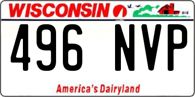 WI license plate 496NVP