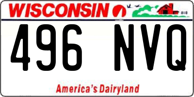 WI license plate 496NVQ