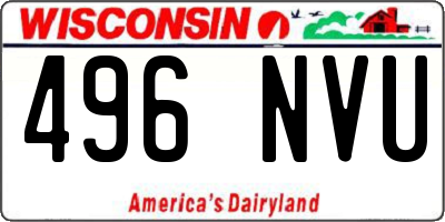 WI license plate 496NVU