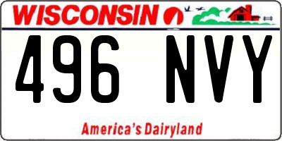 WI license plate 496NVY