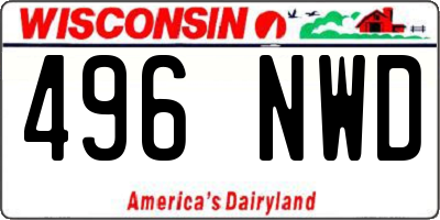 WI license plate 496NWD