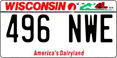 WI license plate 496NWE