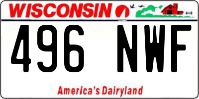 WI license plate 496NWF