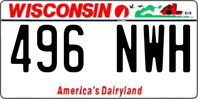 WI license plate 496NWH