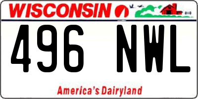 WI license plate 496NWL