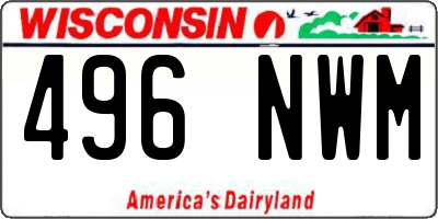 WI license plate 496NWM