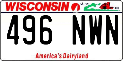 WI license plate 496NWN