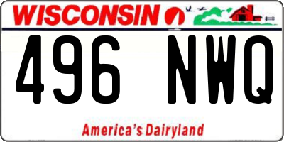 WI license plate 496NWQ