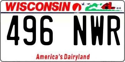 WI license plate 496NWR