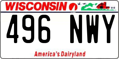 WI license plate 496NWY