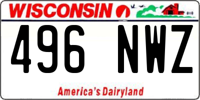 WI license plate 496NWZ